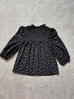 The Main Street Exchange Modest black and floral blouse